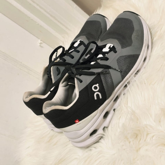 On Running Cloudrunner Grey Running Sneakers Size W9 M7 - Picture 3 of 8